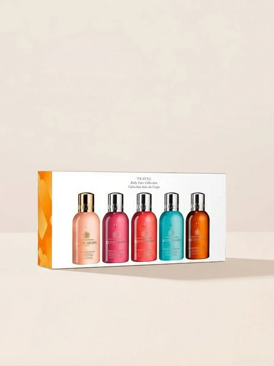 Molton Brown Travel Body Care Collection Gift Set 5 X 100 Ml – Shower Gel Set, Cleansing, For Travelers, Orange & Bergamot, Multi-Color, Essential Oils, Suitable For Business Trips - Clear - View 1