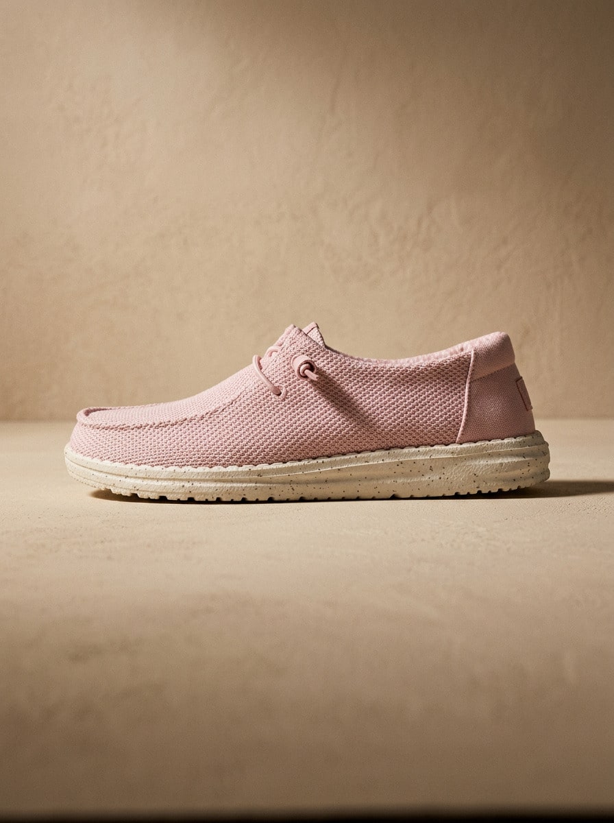 Hey Dude Wendy Stretch Sox Rst Women Sneakers Breathable Sweat Absorption Lightweight Good Elasticity Easy To Wash Versatile Outdoor Daily Pink 41878-6XX - Pink - View 1