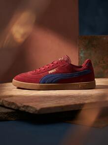 Puma Suede Hi OG 男款運動鞋，輕量透氣緩震，日常休閒，紅色 400717-04 - 深紅色 - 查看 1