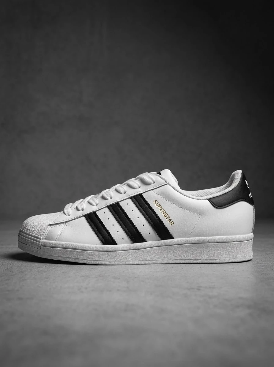 Adidas Superstar Women Sneakers Versatile Durable Non-Slip Outdoor Running Black EG4958 - White/Black - View 1