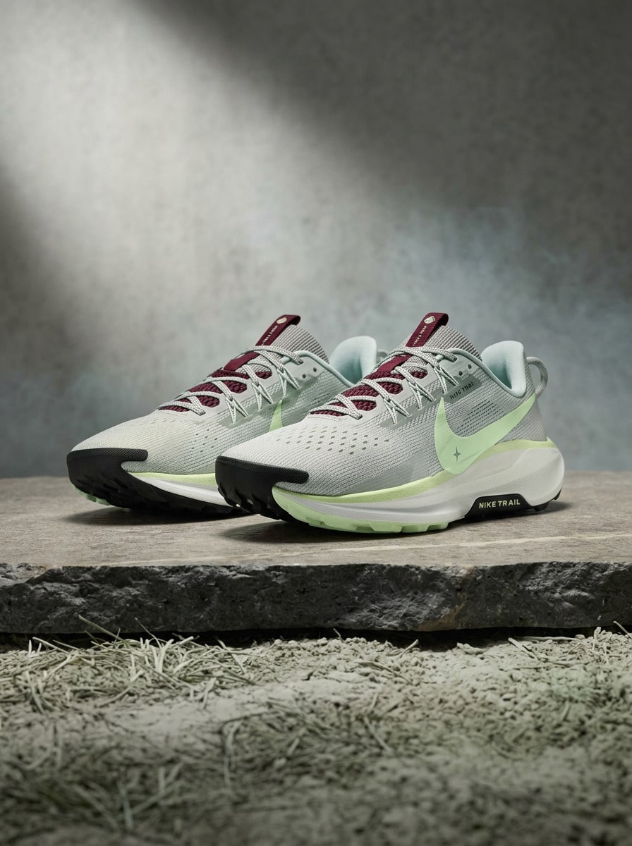 NIKE REACTX PEGASUS TRAIL 5 - 淺銀色/螢光綠 - 查看 1