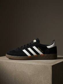 Adidas Handball Spezial 女款運動鞋 麂皮輕量透氣緩震 日常休閒 黑色 DB3021 - 核心黑/雲白/膠 - 查看 1