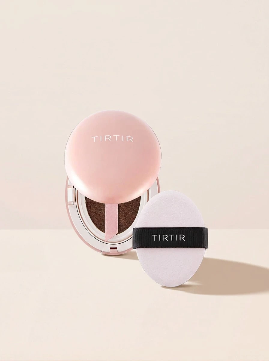 TIRTIR Mask Fit All Cover Cushion 51N Fudge 18 G – Cushion Foundation, High Coverage, For Deep Skin Tones, 51N Fudge, Suitable For Daily Makeup Routine - 51N Fudge - View 1