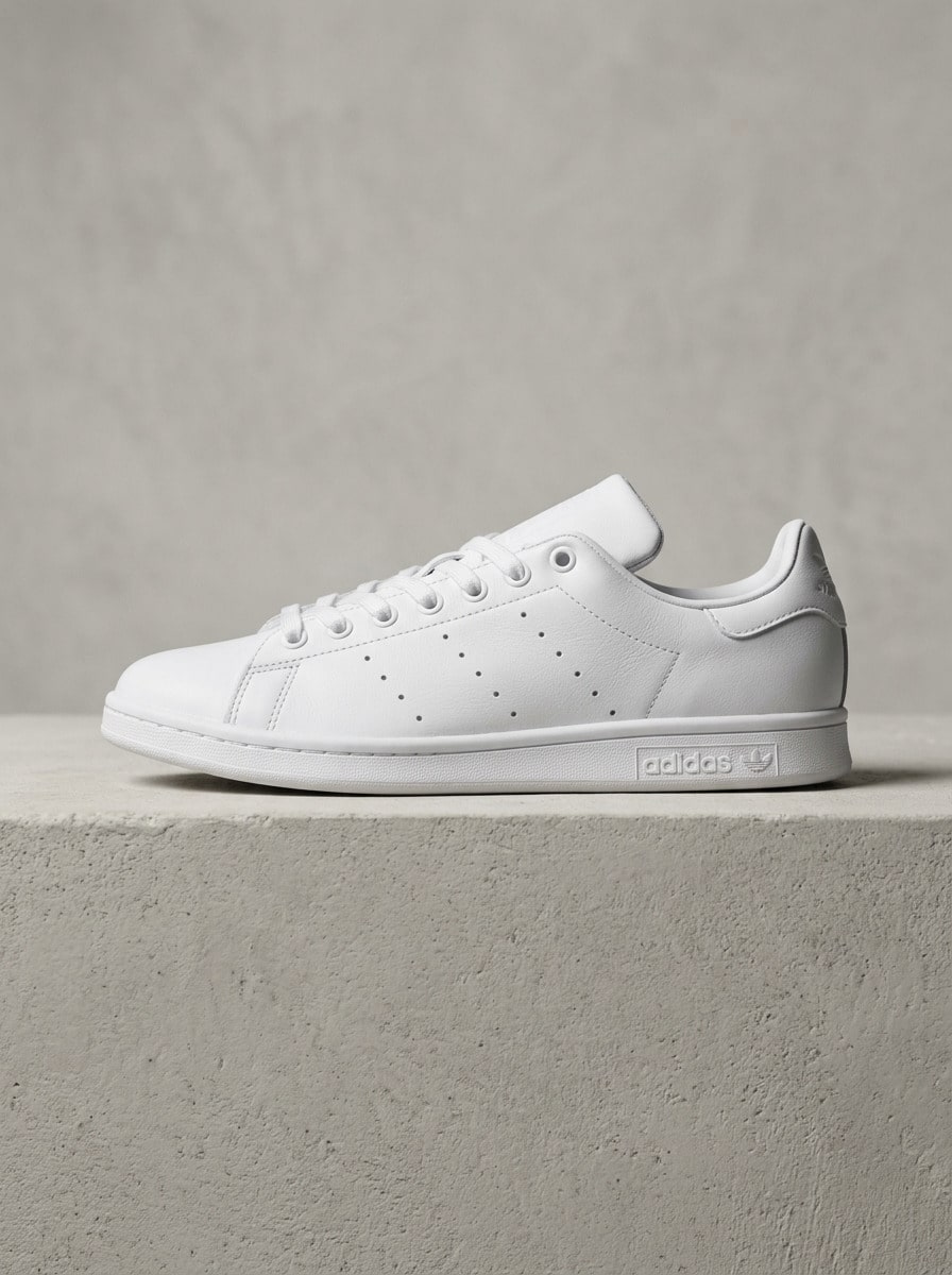 Adidas Stan Smith 女款運動鞋 支撐性佳 柔軟彈性 休閒健身 白色 FX5500 - 白色 - 查看 1