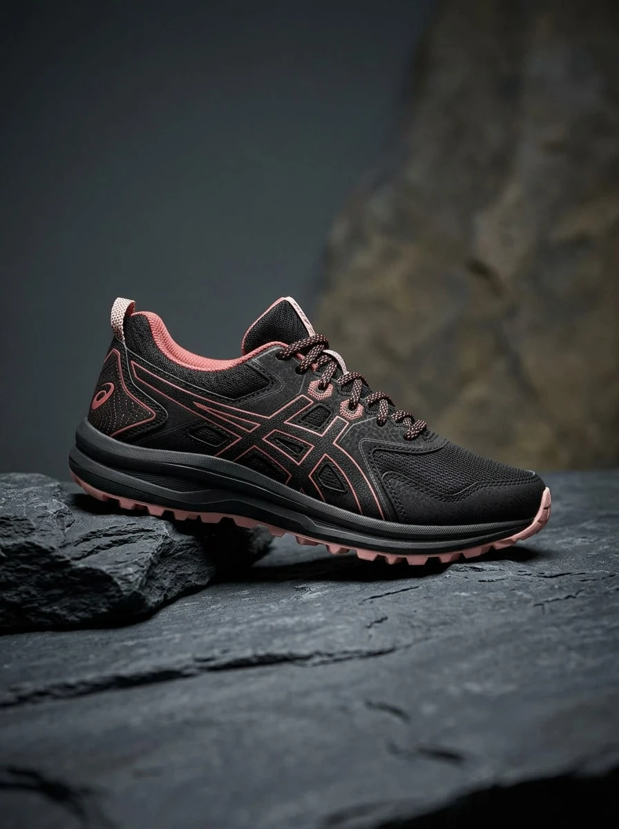 Asics Women Sneakers Versatile Durable Non-Slip Gym Training Black 1012A566 - Black rose/dried rose - View 1