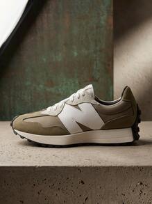 New Balance 327 Hi OG 女款運動鞋，輕量透氣緩震，日常休閒，白色 U327SBC - 菇 - 查看 1