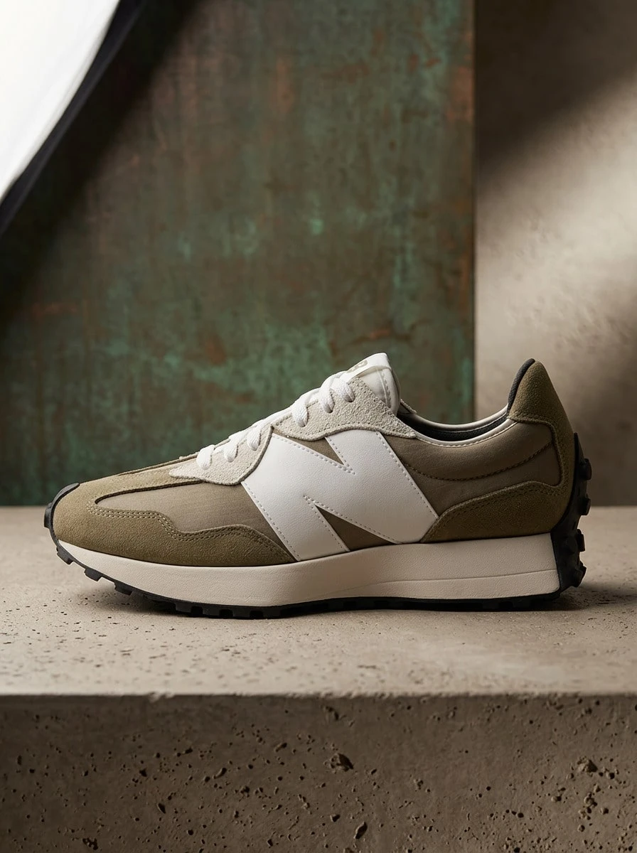 New Balance 327 Hi OG 女款運動鞋,輕量透氣緩震,日常休閒,白色 U327SBC - 菇 - 查看 1