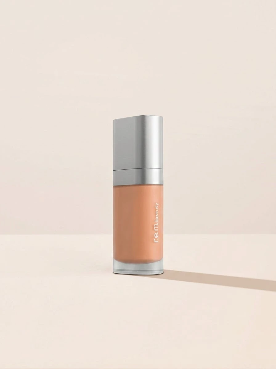 R.E.M. Beauty Sweetener Foundation Tan 3W 30 Ml – Warm Undertone, Matte Finish, Hydrating Hyaluronic Acid Formula, Buildable Coverage For Flawless Base, Perfect For Tan Complexions, Long-Lasting Blurring Effect, Daily Beauty Essential - Tan 3W - View 1
