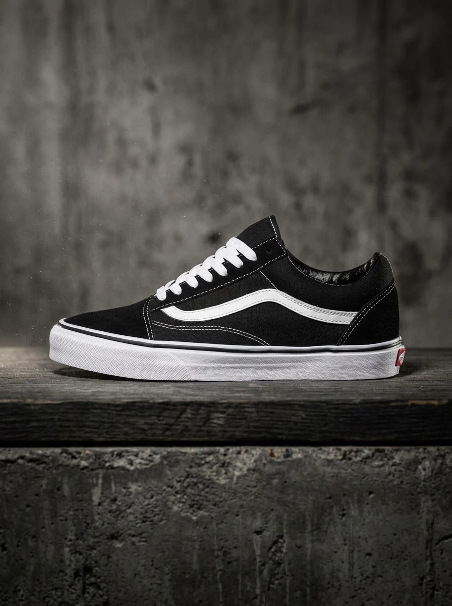 Vans Old Skool 女款運動鞋 緩震舒適 百搭戶外慢跑 黑色 VD3HY28 - 黑色 - 查看 1