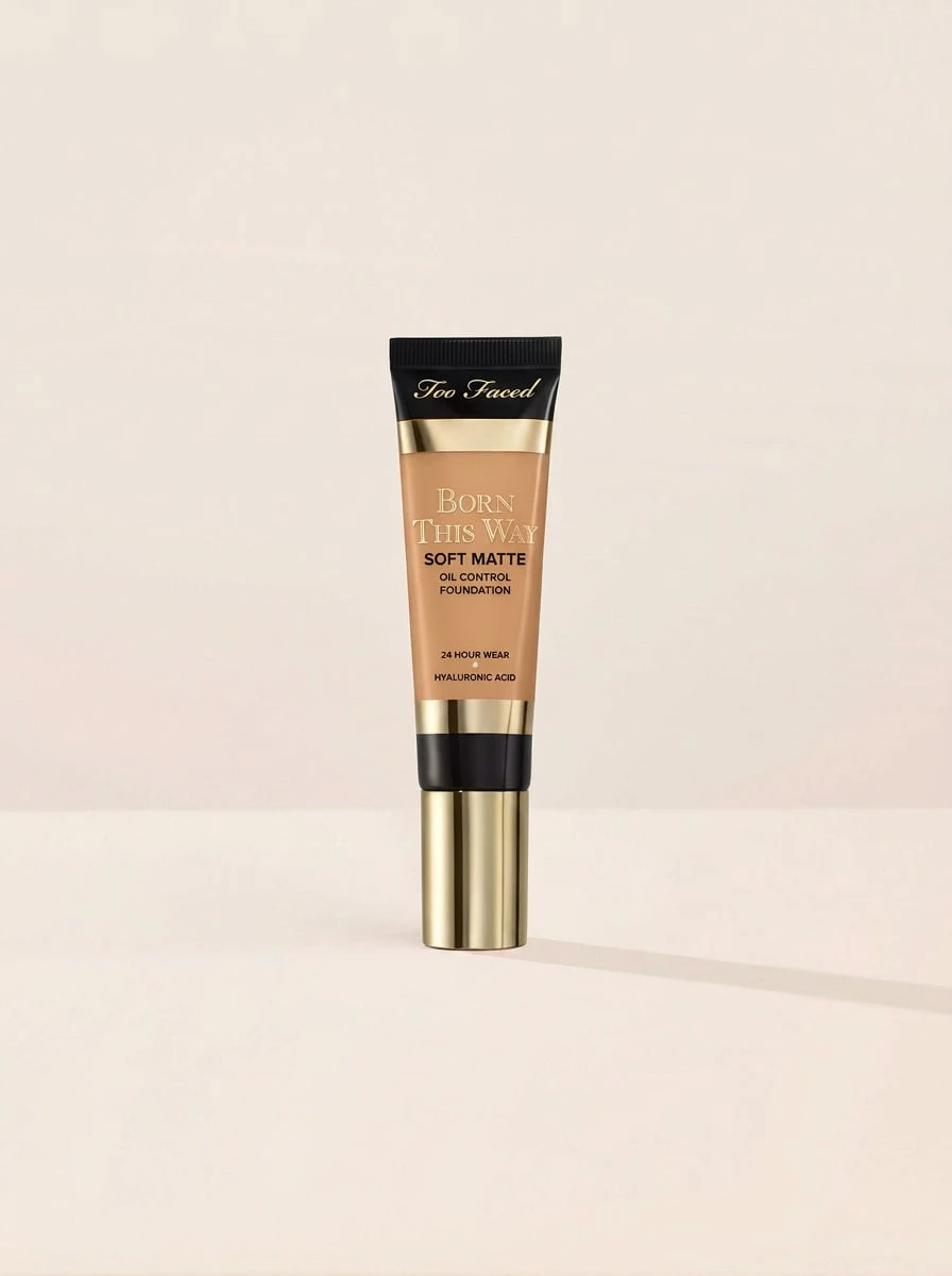 Too Faced Born This Way Soft Matte Foundation Natural Beige 30 Ml – Foundation, Soft Matte Finish, For Oily Skin, Beige, Hyaluronic Acid, Suitable For Daily Makeup Routine - Natural Beige - View 1