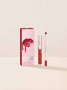 Kylie Cosmetics Matte Lip Kit – Long-Wearing Liquid Lipstick And Lip Liner Duo, Vibrant Red Shade With Velvet Finish, Smudge-Proof High-Pigment Formula For Defined Lips, Ideal For Parties And Daily Wear, Professional Makeup Gift Set - 405 Red Velvet - View 1