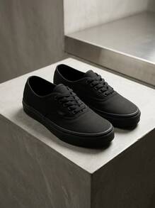 Vans Authentic 女款運動鞋 百搭耐穿 防滑 日常休閒 黑色 VN000EE3BKA - 黑色 - 查看 1