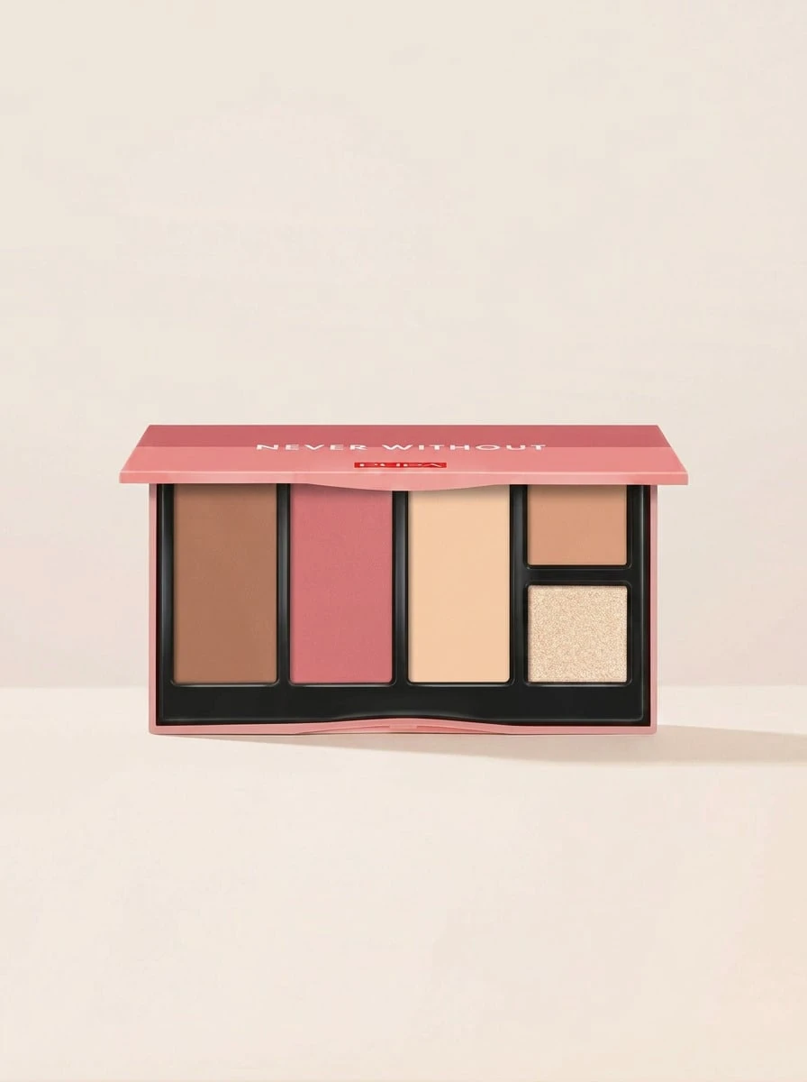 Pupa Milano Never Without All In One Face Palettte 002 Medium Skin 15.2 g – Face Palette, Multi-Functional, For Women, Medium Skin, Suitable For Daily Makeup - #002 Medium - Ver 1
