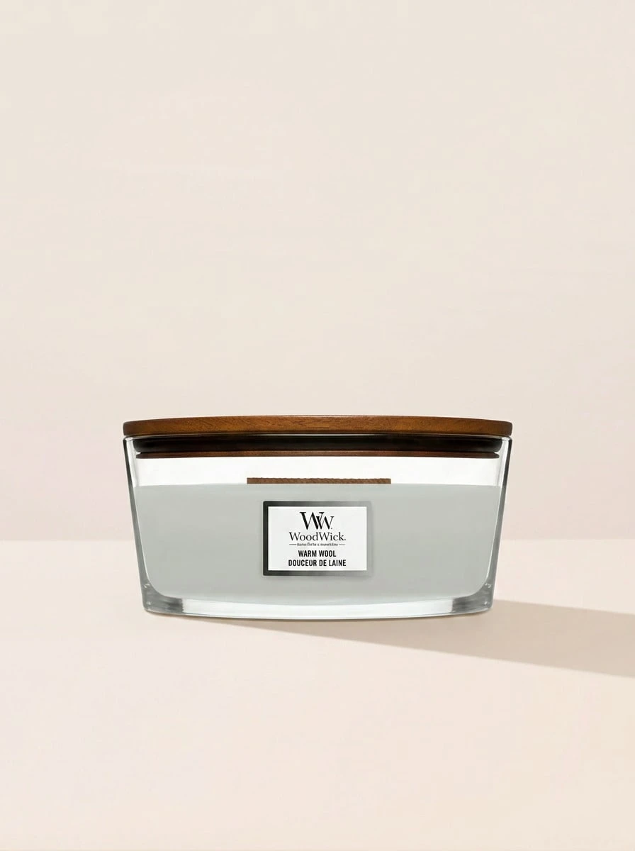 WoodWick Warm Wool Ellipse Candle 454 G - Tươi - Xem 1