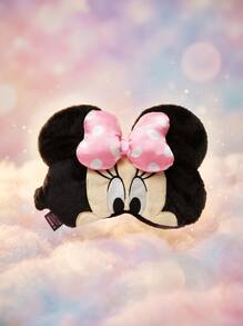 Minnie Minnie 米妮鼠毛絨睡眠眼罩－柔軟毛絨角色眼罩，舒適睡眠，超柔軟毛絨布料，適合兒童的完美禮物，開學穿搭 - 彩色 - 查看 1