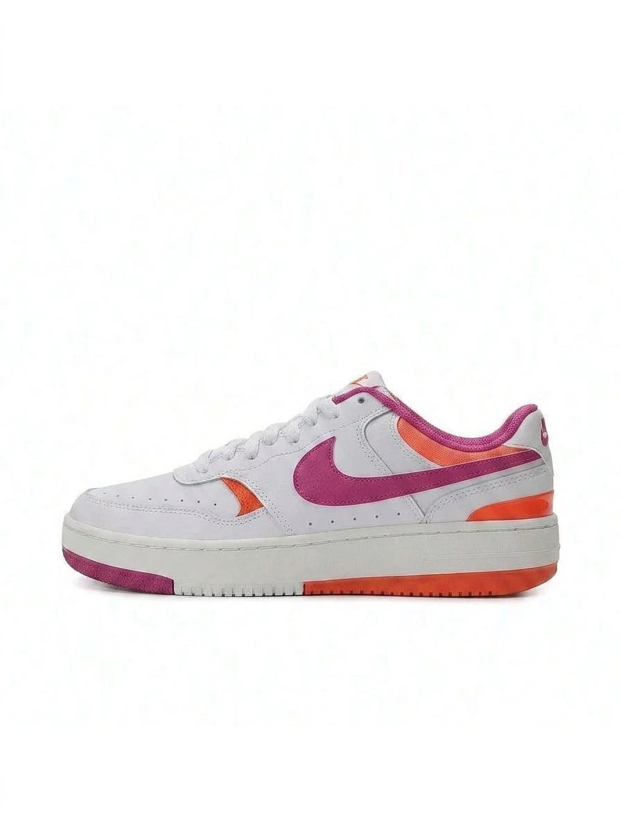 Nike Gamma Force 女式运动鞋 Cusal Campus 鞋休闲软底系带低帮皮革运动舒适防滑户外运动鞋 DX9176-113 - 白芒果/野芒果 - 查看 1