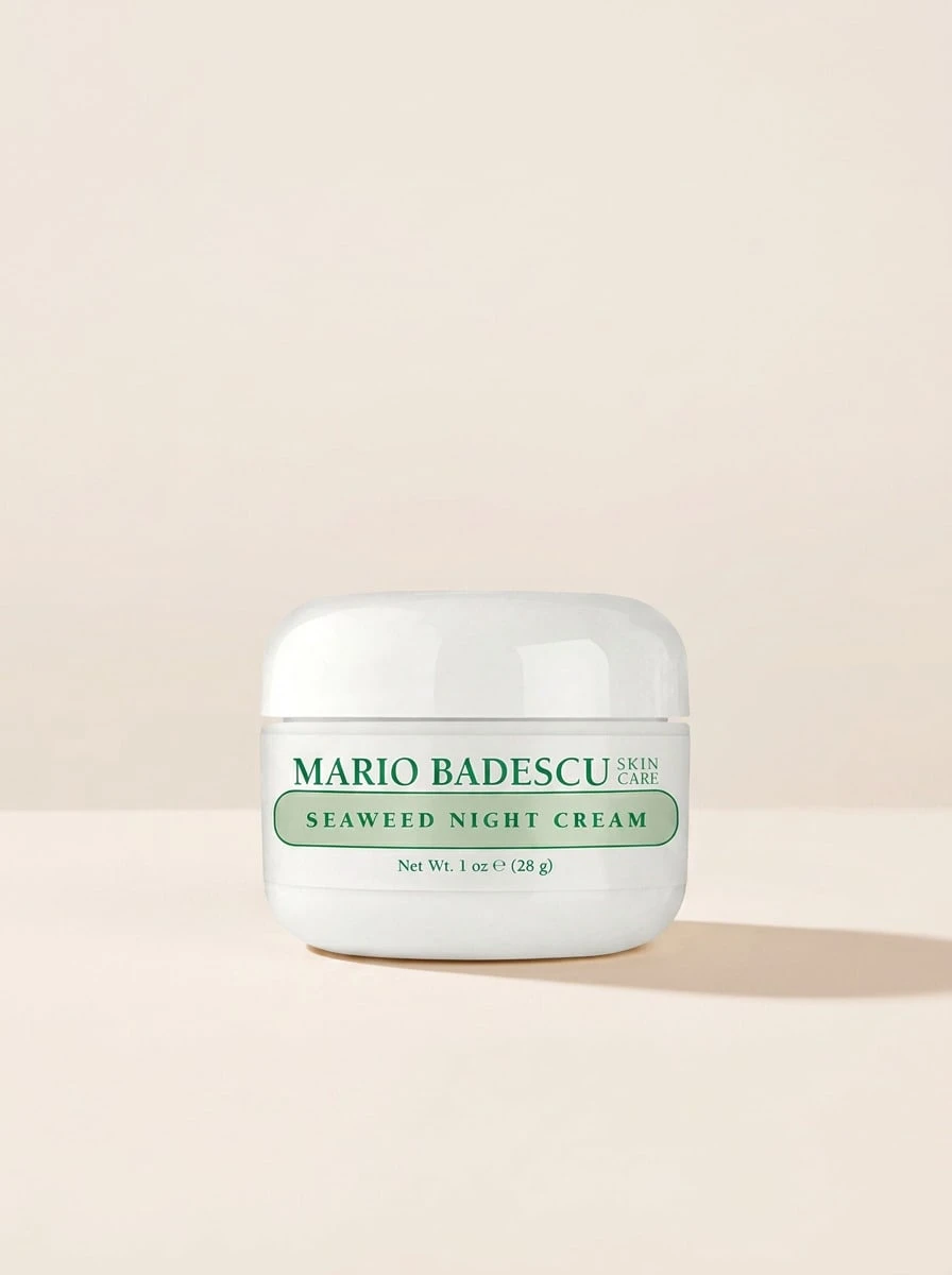 Mario Badescu Seaweed Night Cream 28 G – Oil-Free Hydration, Collagen And Elastin Infused, Deep Moisture For Combination And Oily Skin, Smoothing And Rejuvenating Formula, Daily Bedtime Use - Clear - View 1