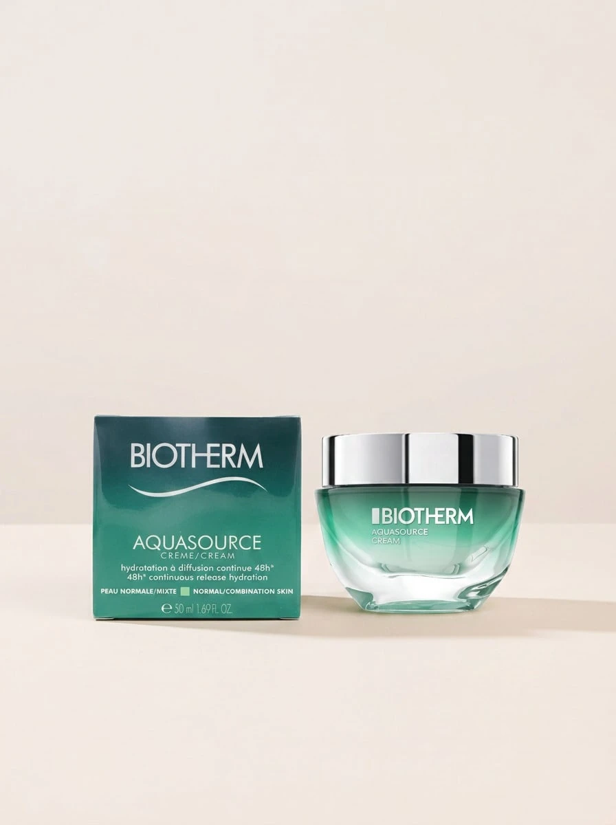 Biotherm Aquasource Cream 50 Ml – Face Moisturizer, 48h Continuous Hydration, For Normal Skin, Fresh Fragrance, Plankton Extracts, Suitable For Morning Skincare Routine - White - View 1