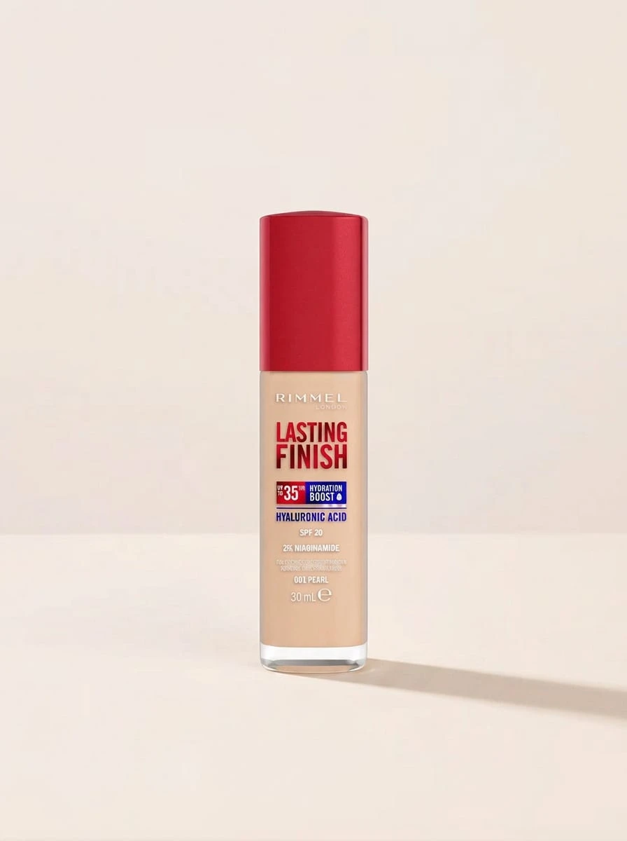 Rimmel Lasting Finish 35Hr Hydration Boost 001 Pearl 30 Ml – Foundation, 35-Hour Wear, For Dry Skin, 001 Pearl, Hyaluronic Acid, Suitable For Daily Makeup Routine - 001 Pearl - View 1