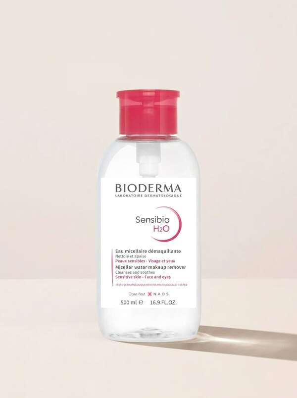 Bioderma Sensibio H2O Micellar Water Makeup Remover 500 Ml – Micellar Water, Soothing, For Sensitive Skin, Fragrance-Free, Fatty Acid Esters, Suitable For Daily Skincare Routine