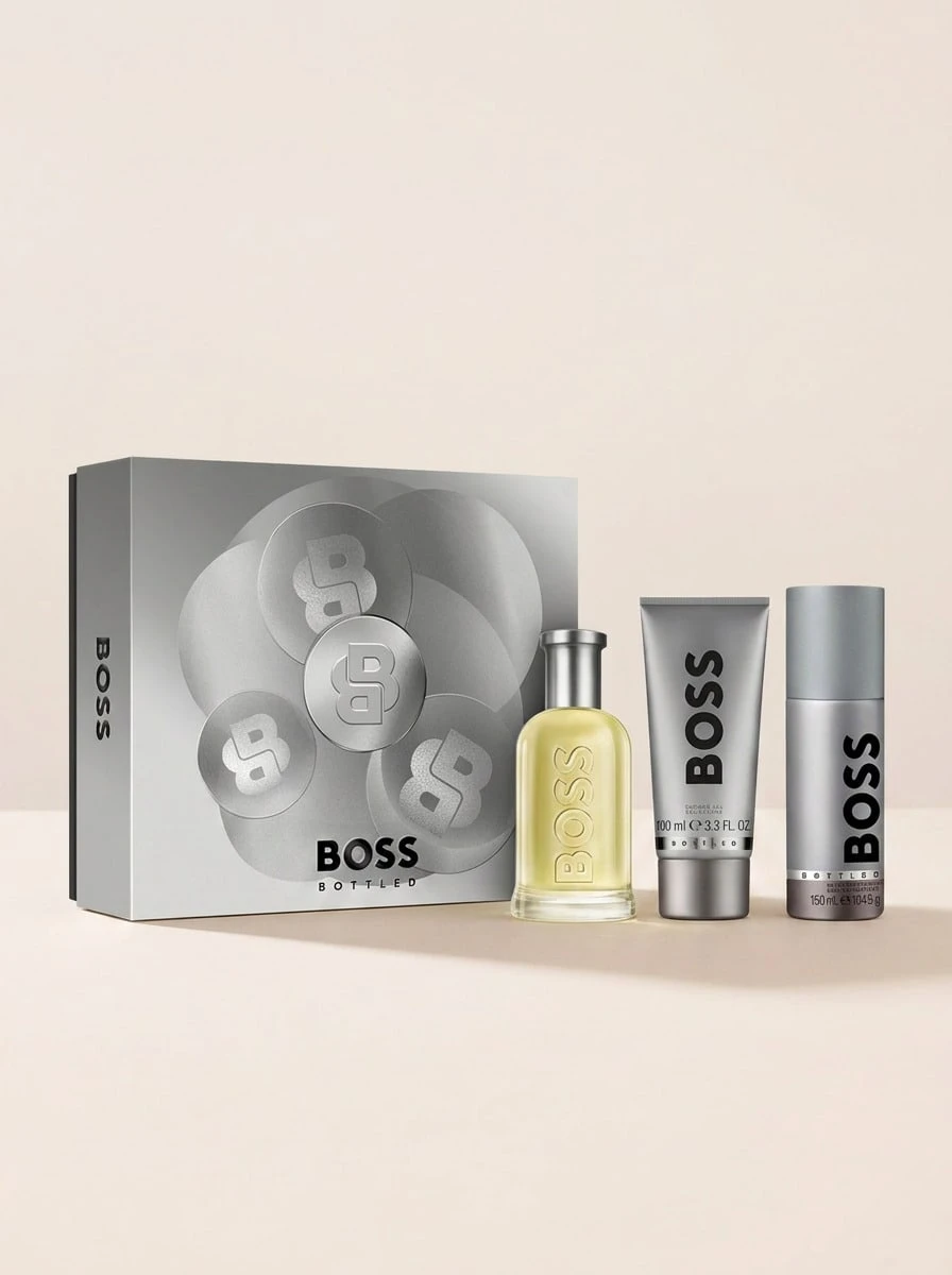 Hugo Boss Bottled Eau De Toilette 100 Ml Gift Set – Cologne Gift Set, Long-Lasting Fragrance, For Men, Woody, Silver, Suitable For Daily Wear - EDT - View 1