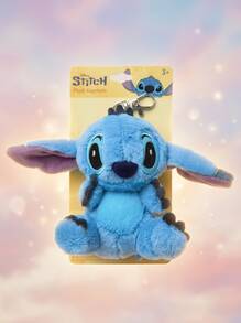 STITCH 1入絨毛包包夾飾吊飾－柔軟絨毛角色夾扣吊飾，適用於包包，堅固夾扣設計，可愛造型，開學穿搭配件 - 彩色 - 查看 1