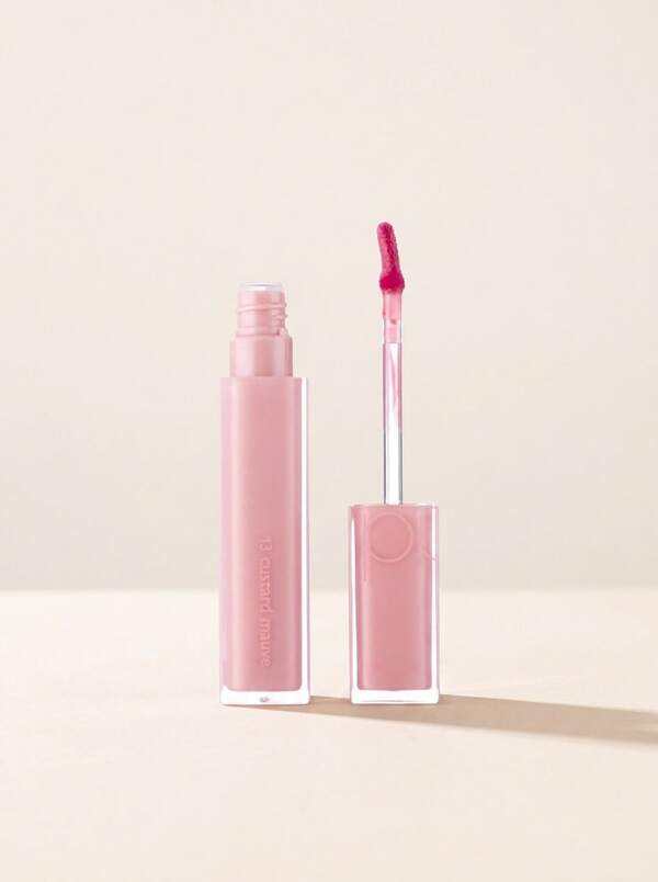 Rom&nd Dewyful Water Lip Gloss 13 Custard Mauve 5 G – High Shine Dewy Finish, Intense Moisturizing Formula, Non-Sticky Liquid Lip Tint, Perfect For Daily Makeup, Smooth Application For Hydrated Lips, K-Beauty Style
