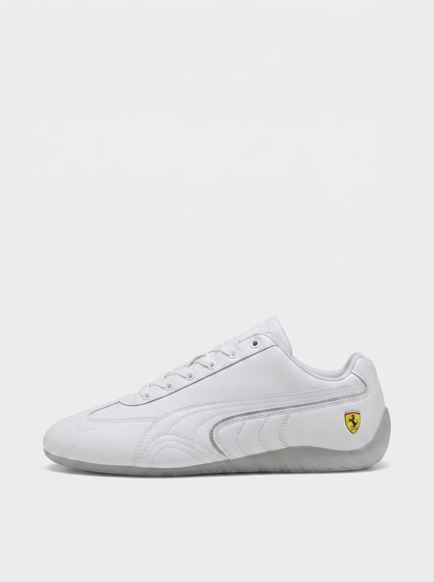 Puma Speedcat Hi OG 男款運動鞋,輕量透氣緩震,日常休閒,白色 309037-01 - 白色/白色 - 查看 1