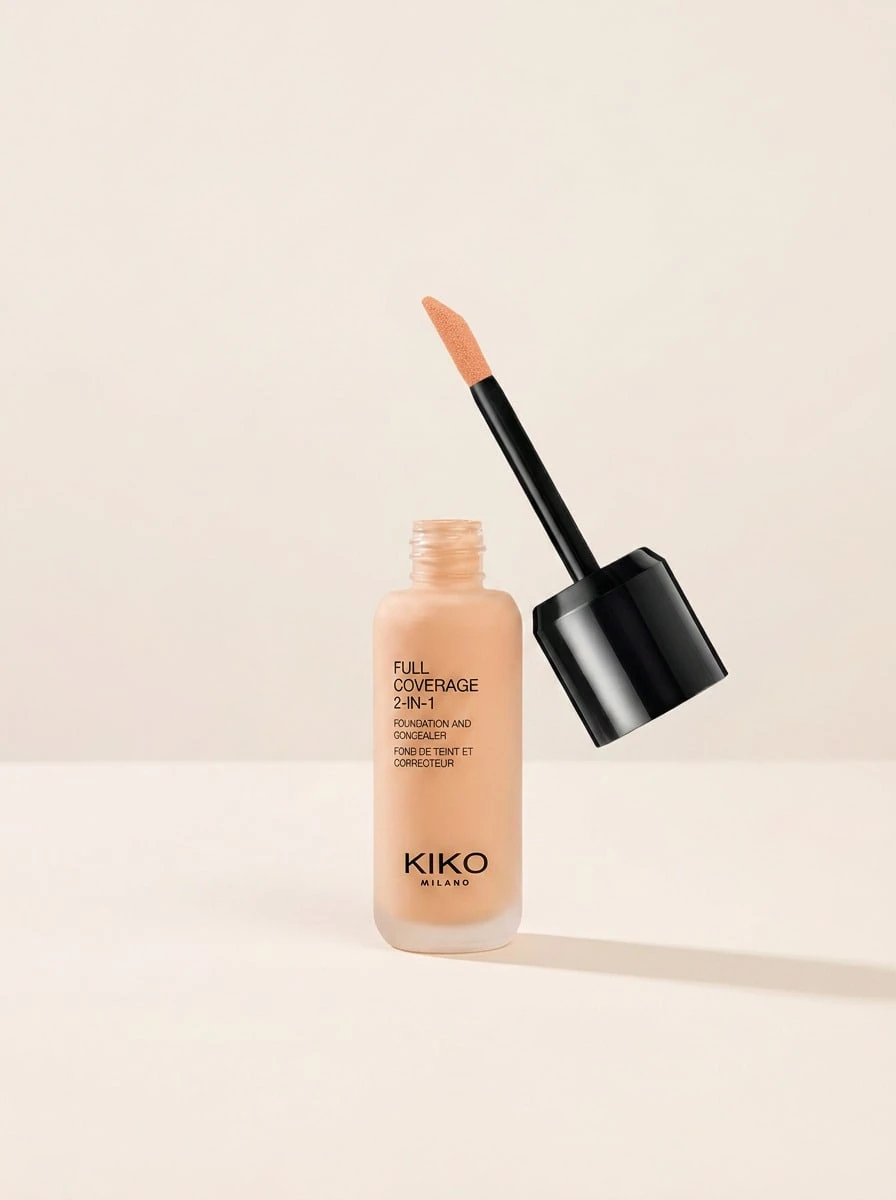 KIKO Milano Full Coverage 2 In 1 Foundation & Concealer WB30 Warm Beige 25 Ml - Warm Beige 30 - View 1