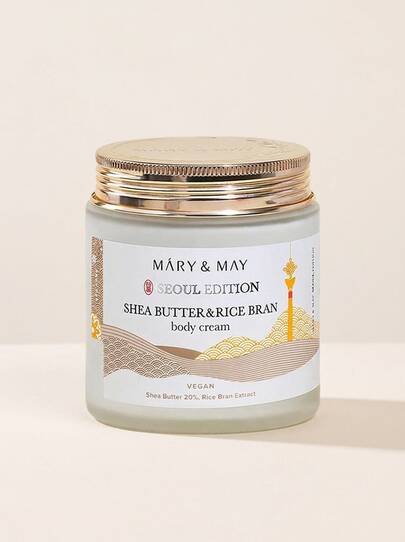 Mary&May Shea Butter & Rice Bran Body Cream 250 Ml – Body Cream, Deep Moisturizing, For Dry Skin, Shea Butter, Suitable For Daily Skincare Routine