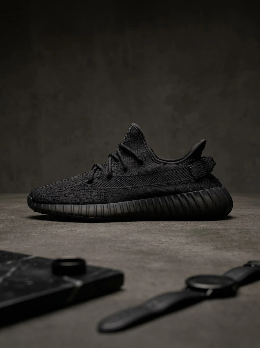 Adidas Yeezy 女款運動鞋 針織輕量透氣 緩震 日常休閒 黑色 HQ4540 - 瑪瑙 - 查看 1