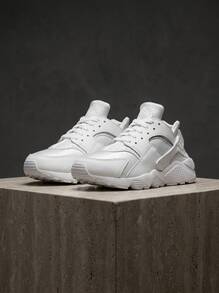 Nike Air Huarache 女款運動鞋 白色 網布輕量透氣 緩震 日常健身鞋 DH4439-102 - 白色 - 查看 1