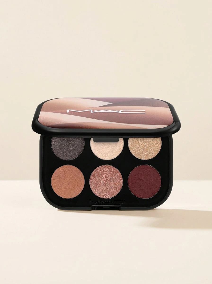 MAC Connect In Colour Eye Shadow Palette Nude Board 6.25 g – Eyeshadow Palette, Highly Pigmented, For Women, Nude, Suitable For Daily Wear - Neutrales con matices - Ver 1