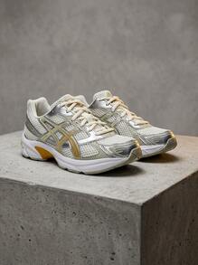 Asics Low Td Women Sneakers Breathable Versatile Daily Running Silver 1202A164-125 - Silver/White/Yellow - View 1