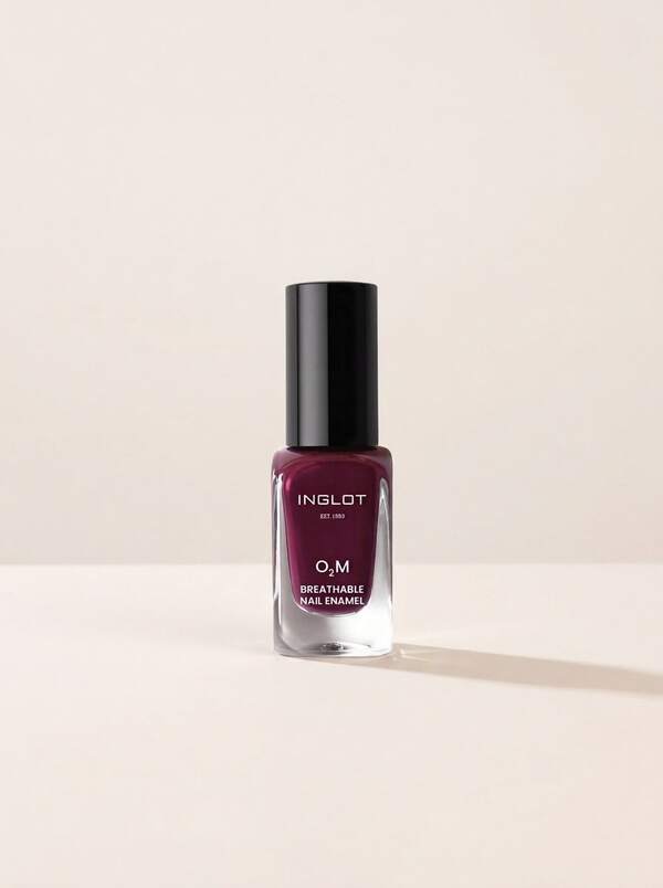 Inglot O2M Breathable Nail Polish 637 11 Ml – Nail Polish, Permeable, For Women, Plum, Oxygen Permeable Formula, Suitable For Daily Wear