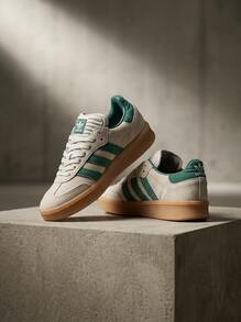 Adidas SAMBA XLG J - 灰色/學院綠 - 查看 1