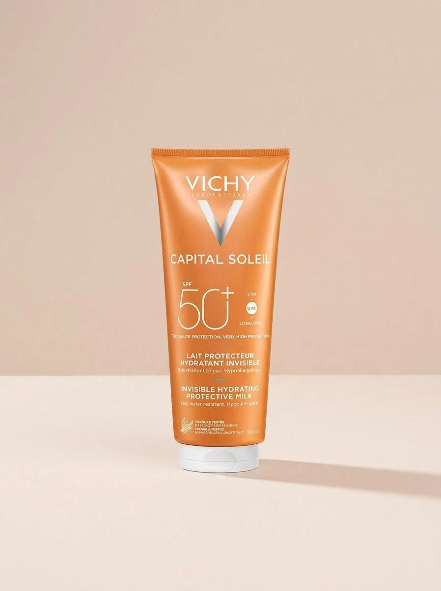 Capital Soleil Anti Sand Milk SPF50+ 300 Ml – Sunscreen, SPF 50+, For Sensitive Skin, Invisible, Vichy Volcanic Water, Suitable For Beach Vacation - Clear - View 1