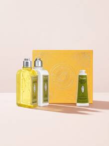 L'Occitane طقم هدايا العناية بالجسم بنبات الفربينا - أصفر - مشاهدة 1