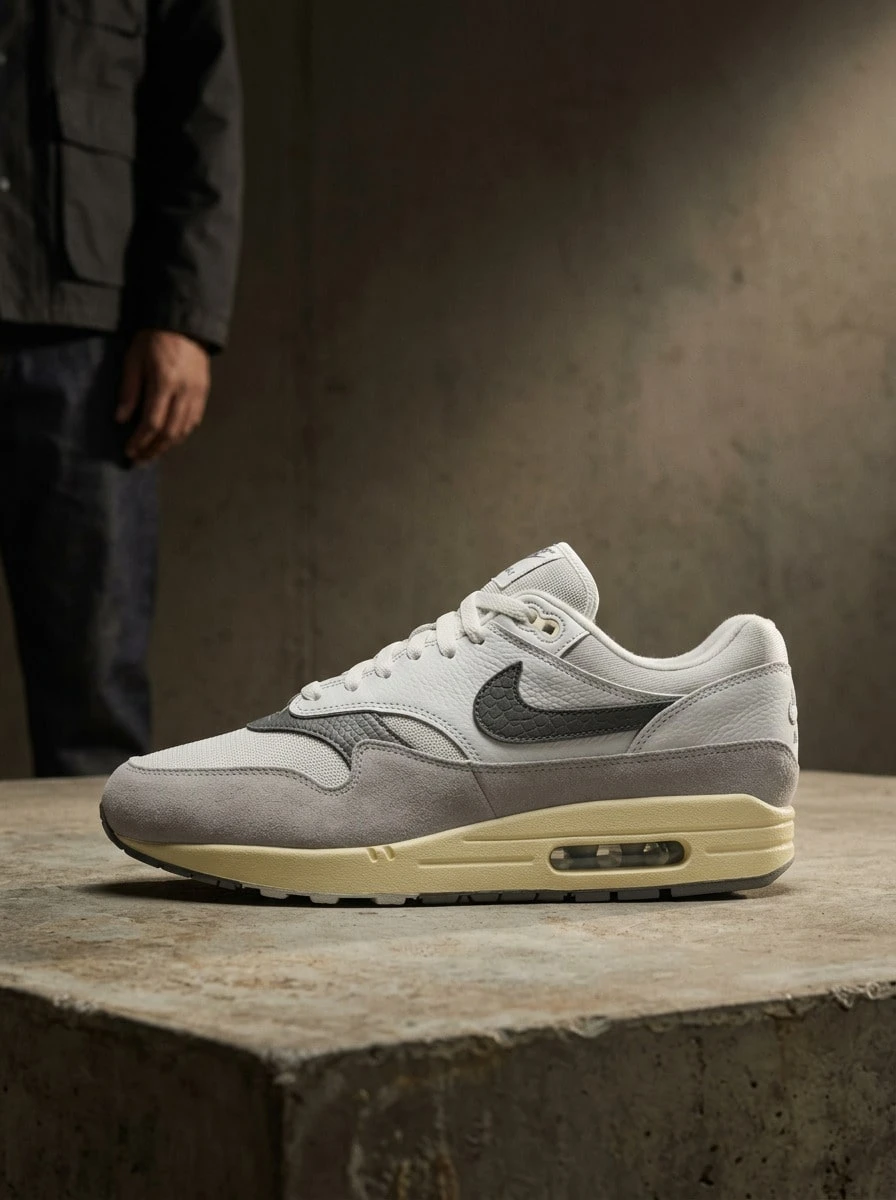 Nike Air Max Men Sneakers Cushioned Comfortable Versatile Sports School Grey HJ3498-007 - Light bone color / iron gray / peak white - View 1