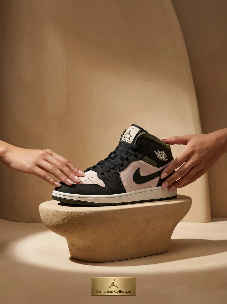 Air Jordan GS 运动鞋中帮缓震防滑透气亲肤标志学校日常外出运动白棕色 HV4399-102 - 橄欖 - 查看 1