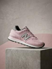 New Balance 574 Women Sneakers Non-Slip Supportive Soft Gym Training Black WL574TNP - pink - View 1
