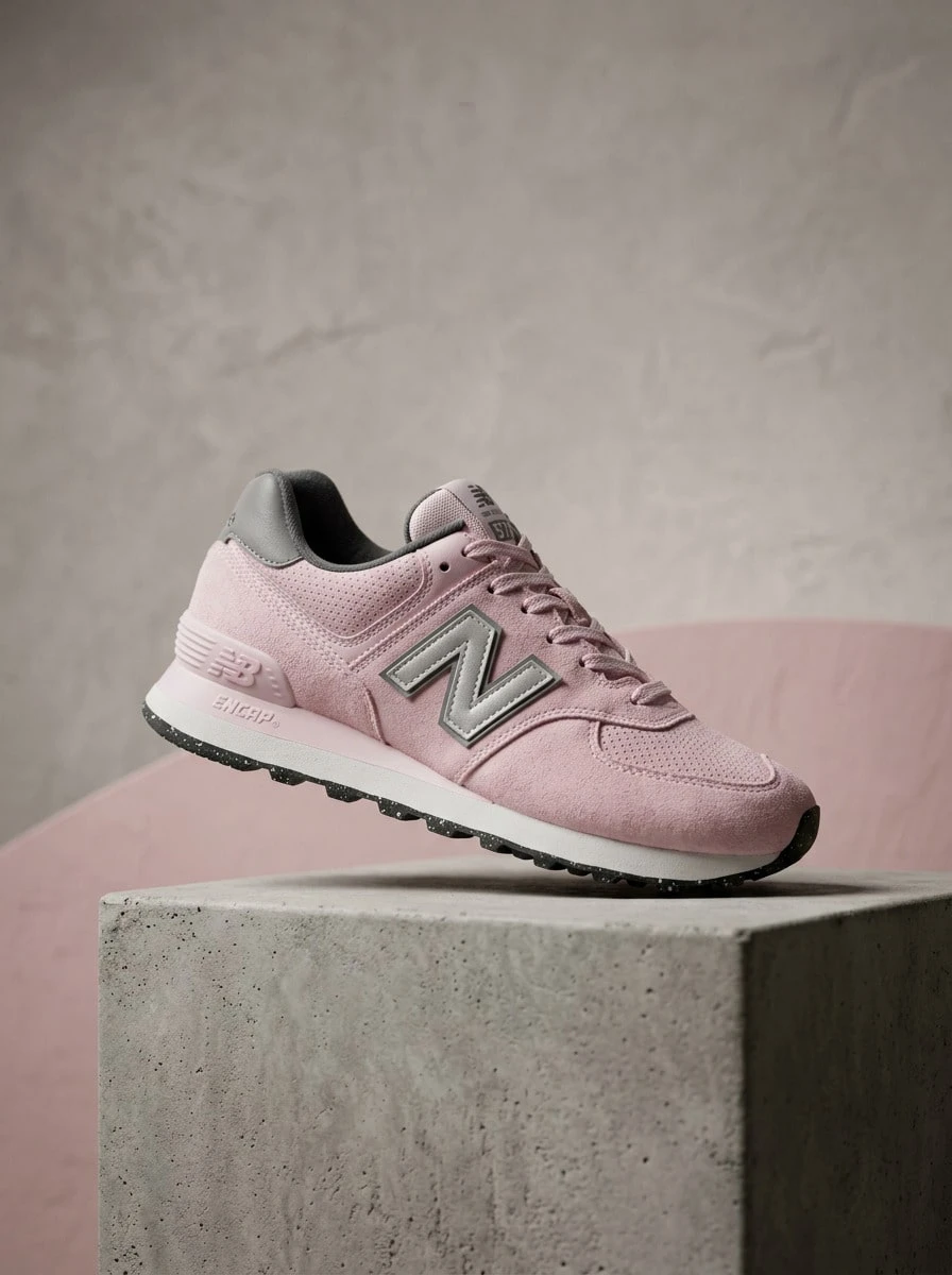 New Balance 574 Women Sneakers Non-Slip Supportive Soft Gym Training Black WL574TNP - pink - View 1
