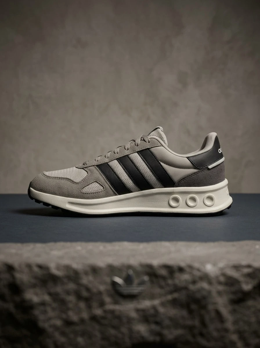 Adidas Hi Og 男款運動鞋,輕量透氣緩震,日常休閒黑色 JI4869 - 灰色/黑色 - 查看 1