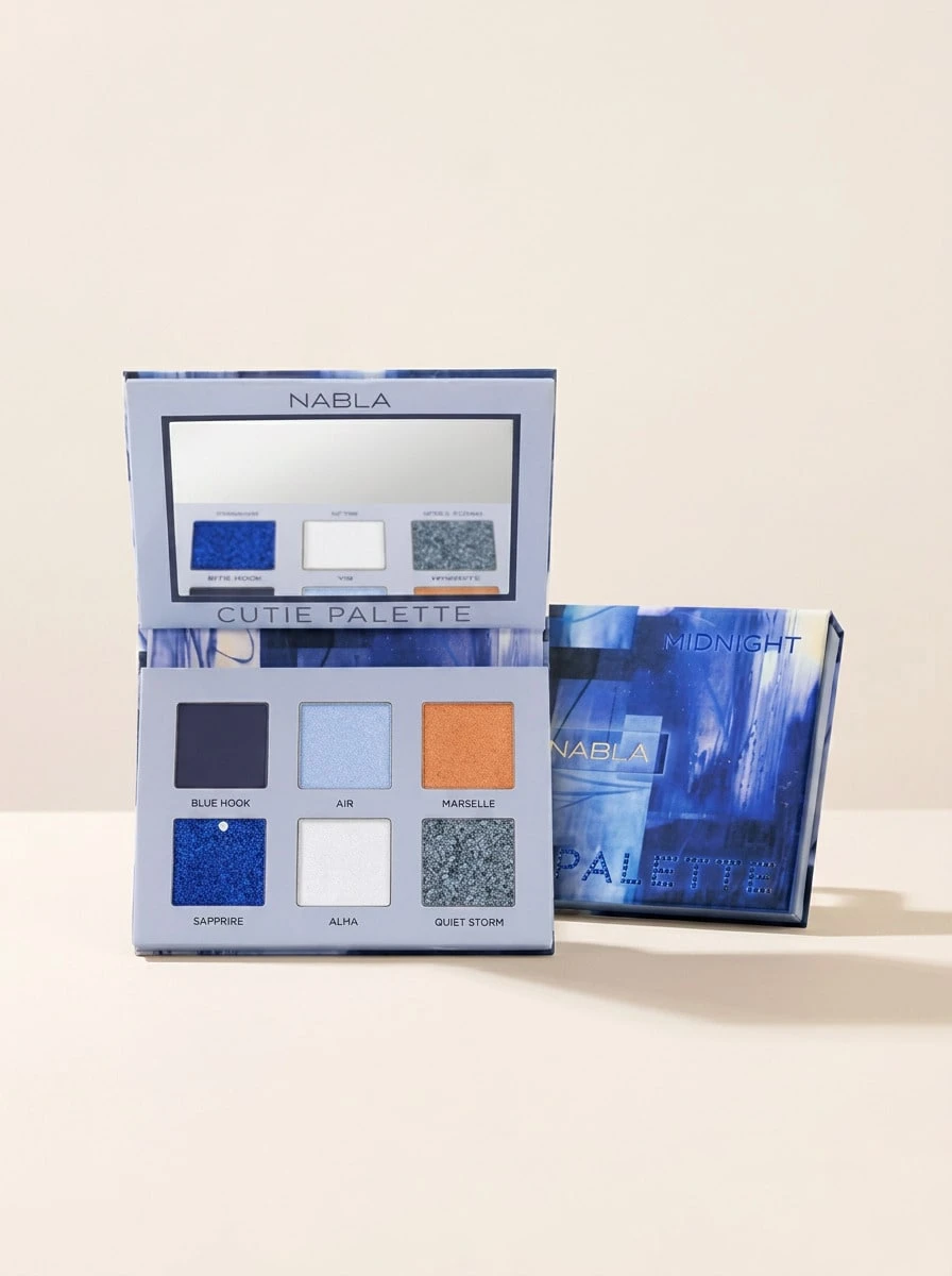 NABLA Cosmetics Cutie Palette Midnight 7.7 G – Eyeshadow Palette, Highly Pigmented, For Makeup Enthusiasts, Midnight Blue, Suitable For Evening Look - Midnight - View 1