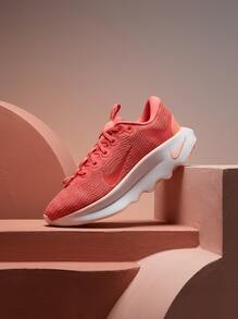 Nike 女款運動鞋 輕量透氣 緩震 日常休閒 黑色 DV1238-802 - 紅/白 - 查看 1
