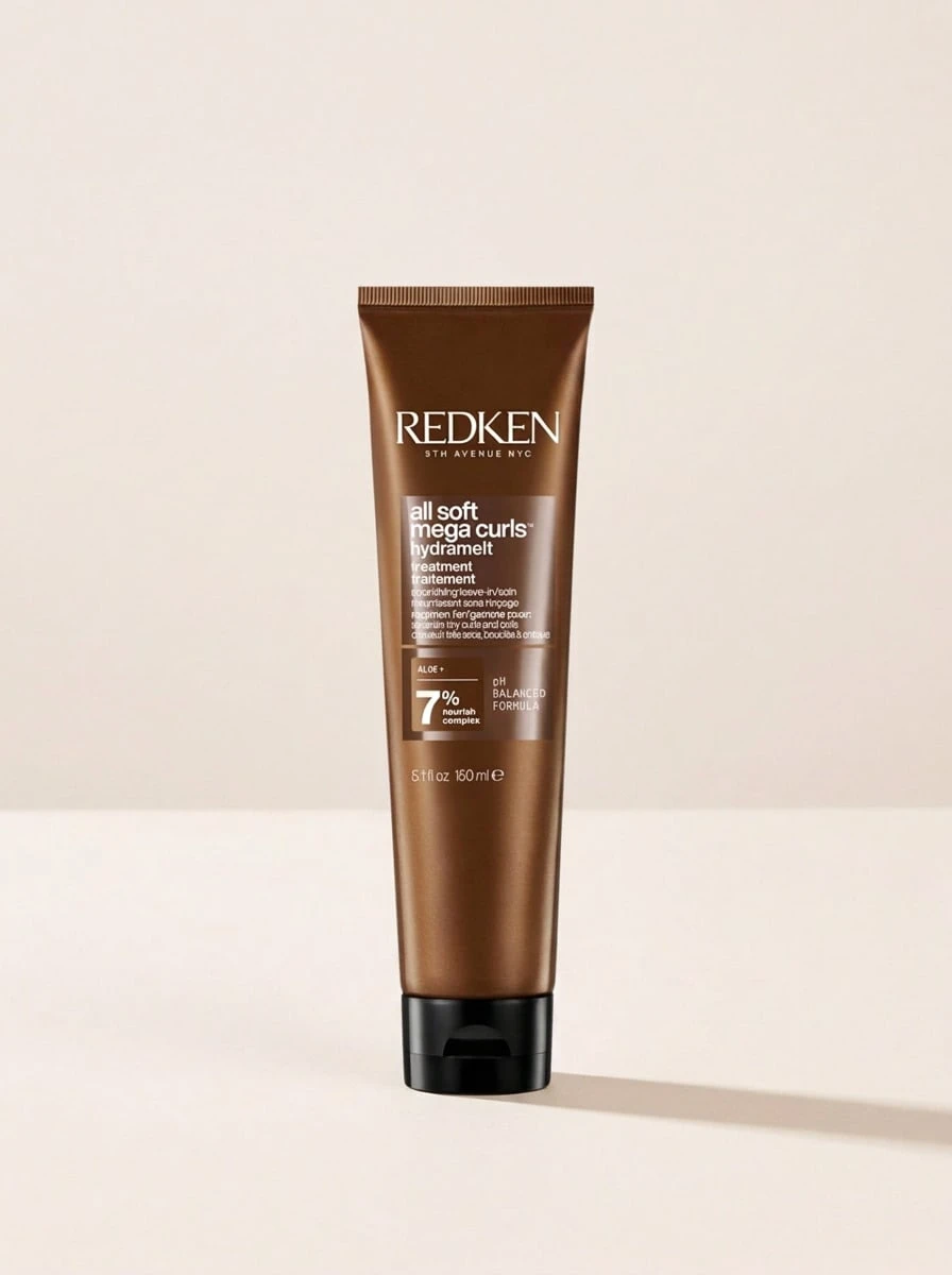 Redken All Soft Mega Curls Hydramelt Leave-In Moisturising Hair Lotion 150 Ml – Leave-In Hair Lotion, Deep Hydrating, For Extremely Dry Curls, Aloe Vera, Suitable For Post-Shower Hair Care - 棕色 - 查看 1