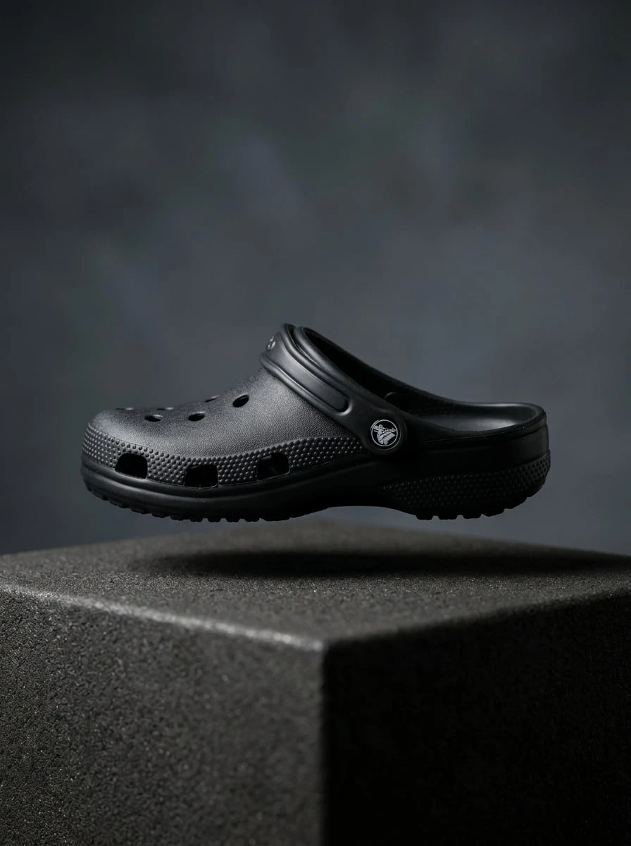 Crocs 经典木屐女式运动凉鞋 透气舒适 轻便亲肤 易清洁 沙滩泳池日常穿着 黑色 10001-001 - 黑色 - 查看 1