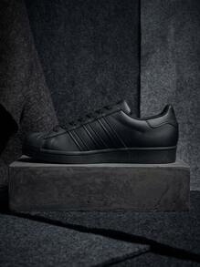 Adidas Superstar Hi OG 男款運動鞋，輕量透氣緩震，日常休閒白色 EG4957 - 黑色 - 查看 1