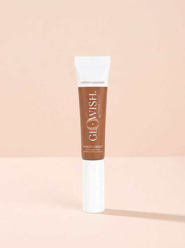 Huda Beauty GloWish Bright Light Sheer Concealer 10 Deep Tan 10.5 Ml – Concealer, Radiance Boosting, For Women With Deep Skin Tones, 10 Deep Tan, Blueberry Seed Oil, Suitable For Daily Makeup Routine