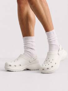 Crocs CLASSIC PLATFORM CLOG Men's Clogs Easy To Clean Ergonomic Waterproof Daily Weekend Beach 206302-100 - White - View 1